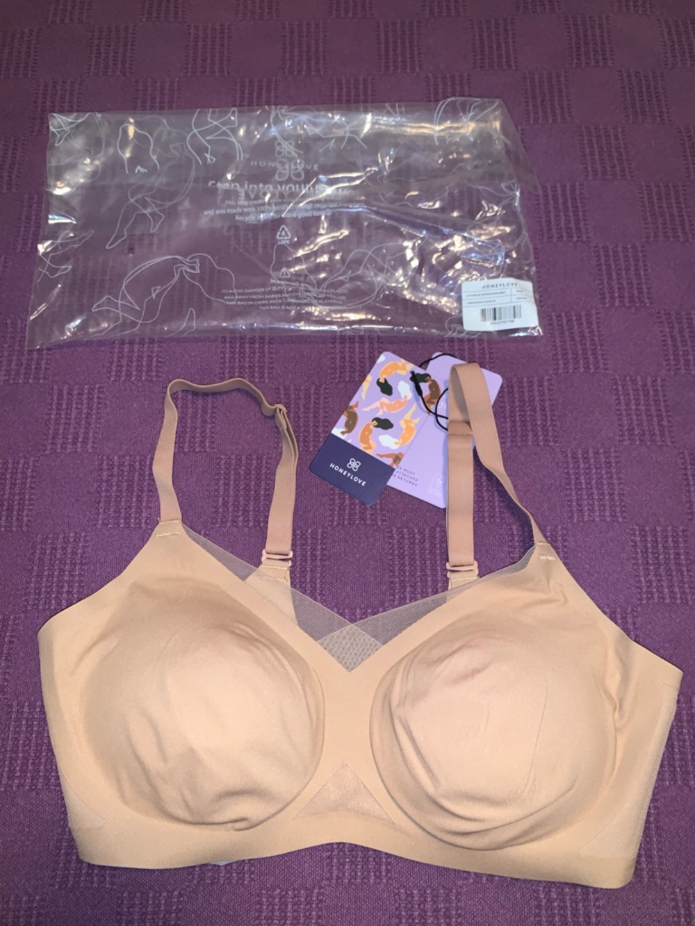 Honeylove Sand Beige Seamless Molding Bra